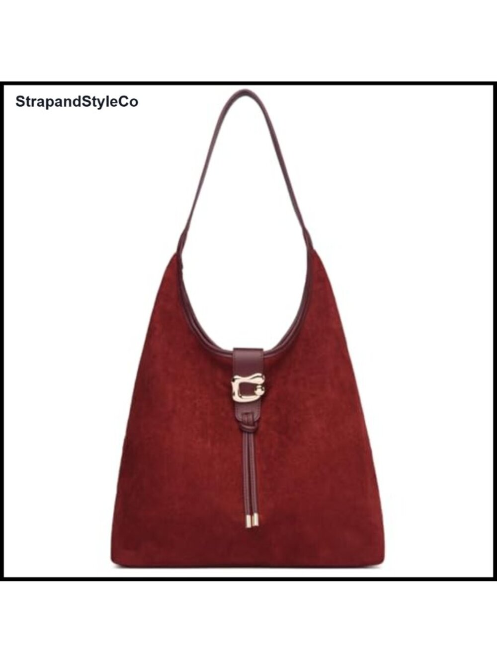 Faux Suede Slouchy Hobo Tote Bag Large Lightweight Shoulder Purse